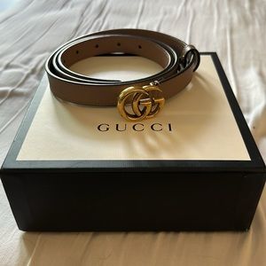 Gucci Belt “GG”  | thin belt with double G buckle